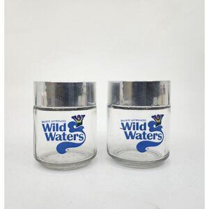 Vintage Silver Springs Wild Waters Clear Glass Salt & Pepper Shakers Souvenir